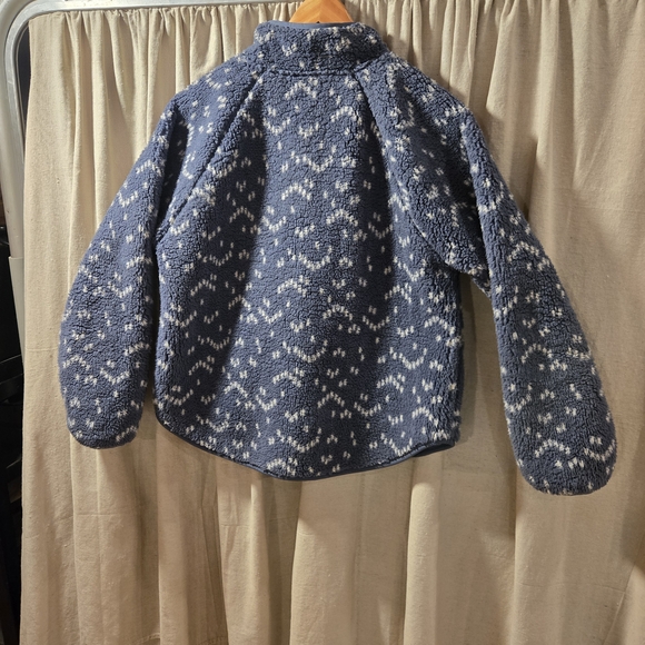 Blue Patterned Fleece Jacket - Picture 3 of 5